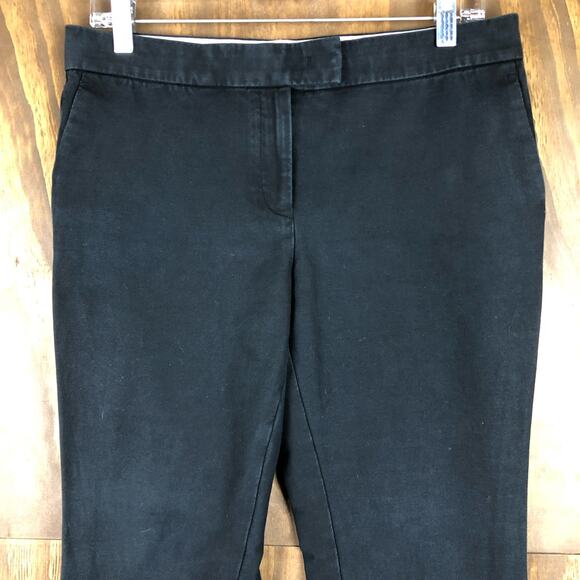 Ann Taylor LOFT Womens Pants Black Devin Capri Cotton Blend Stretch 8P - Picture 2 of 12
